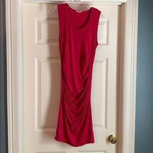 Raspberry pink side ruched Ingrid and Isabel